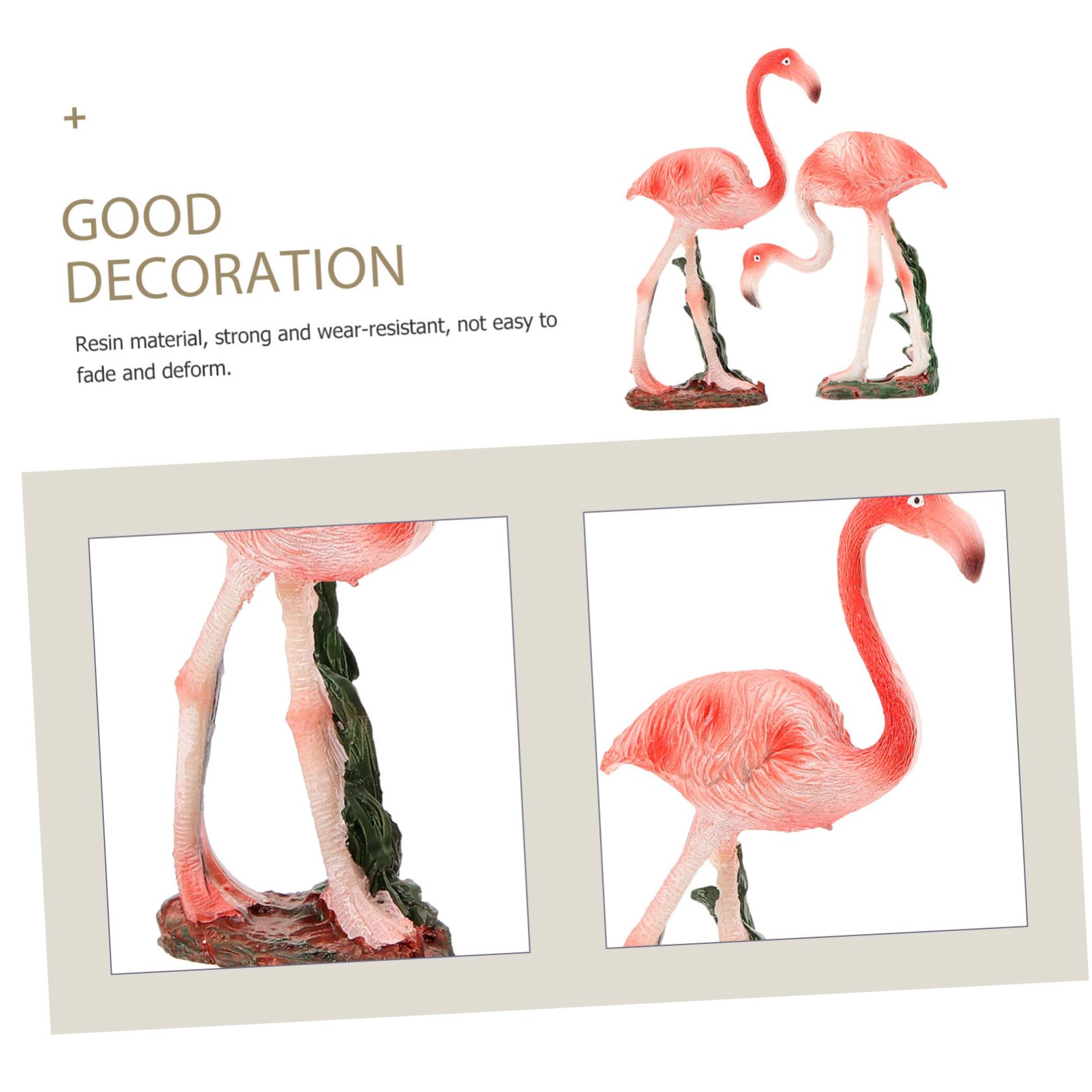 Déco Jardin : Flamants Roses En Métal Blanc – Plaque Aluminium Résistante Pour Extérieur - 13