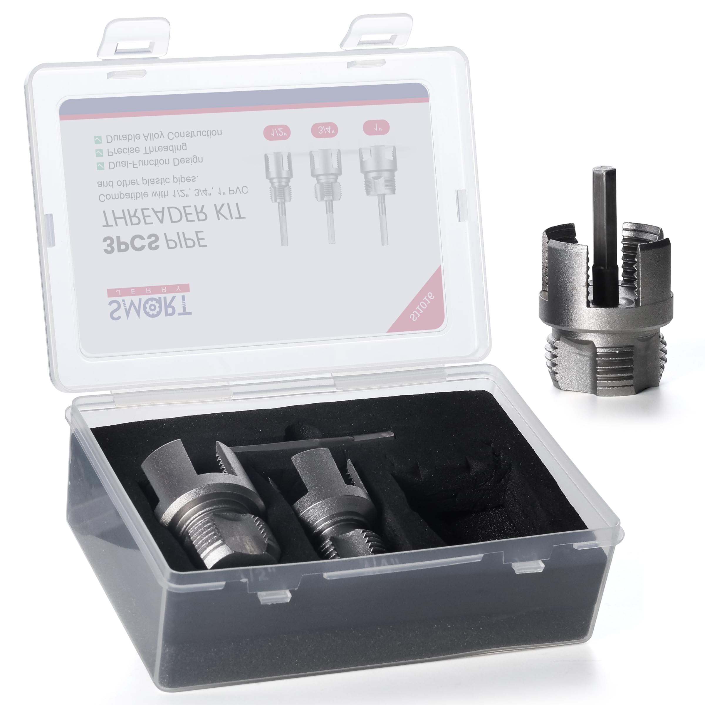 PVC Pipe Threader Kit - 3-in-1 for Plumbing -9