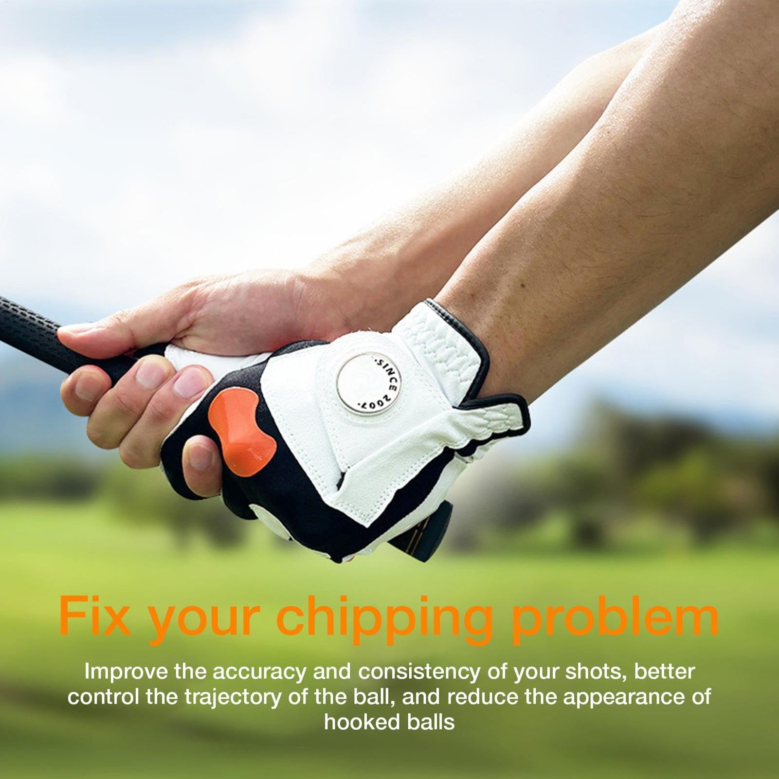 Guanto da golf, guanto da allenamento da golf, guanti da allenamento per impugnatura, aiuto per allenamento swing, guanto sinistro per allenamento da golf con attacco per migliorare lo swing e la