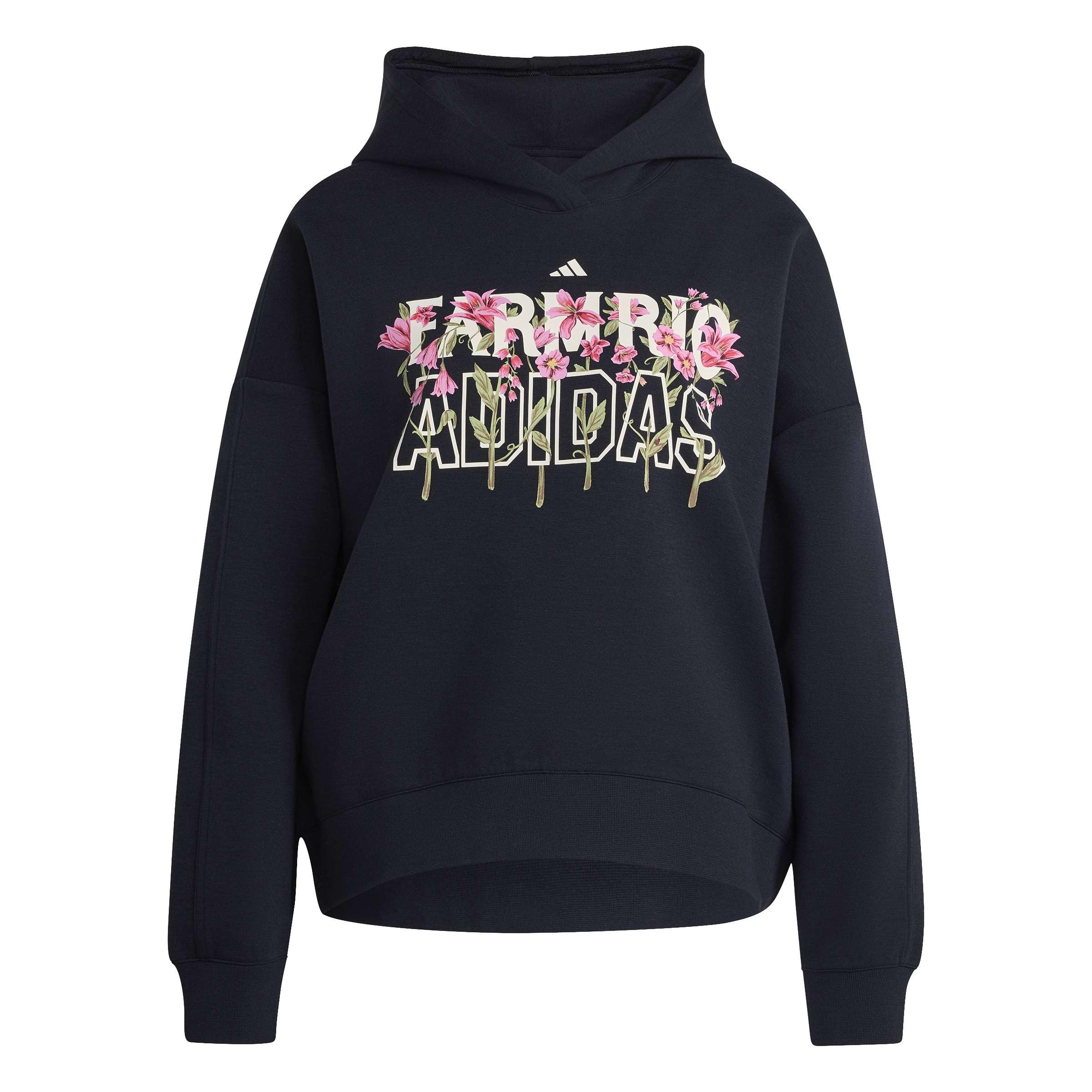 adidas Kobiety Adidas X Farm Rio Hoodie Sweatshirt, black/cream white/MULTICOLOR, S