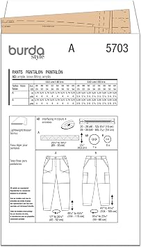 Burda Sewing Pattern X05703BURDA Burda Style Pattern 5703 Misses' Trousers 20-34 (46-60)