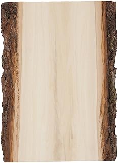 Foggy Bottom Woodworks LLC Premium Basswood Live Edge Plank, 0.69" X 7 to 9" X 11", 8-Pack