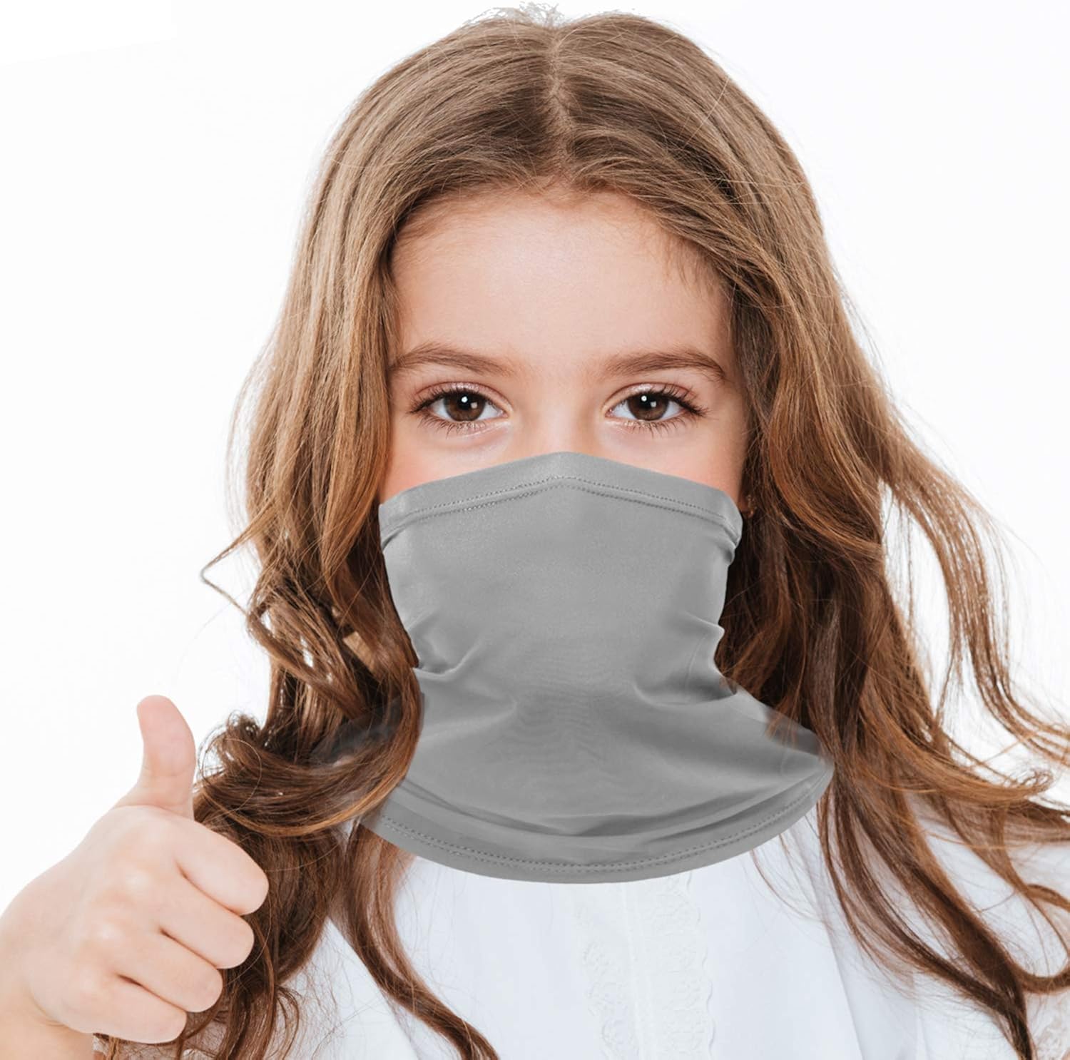 Kids Neck Gaiter Summer Cooling Face Cover Bandana Sun Protection Face Scarf Balaclava Headband for Boys and Girls, UPF 50+, Multi Colors (Light Khaki): Clothing, Shoes & Jewelry