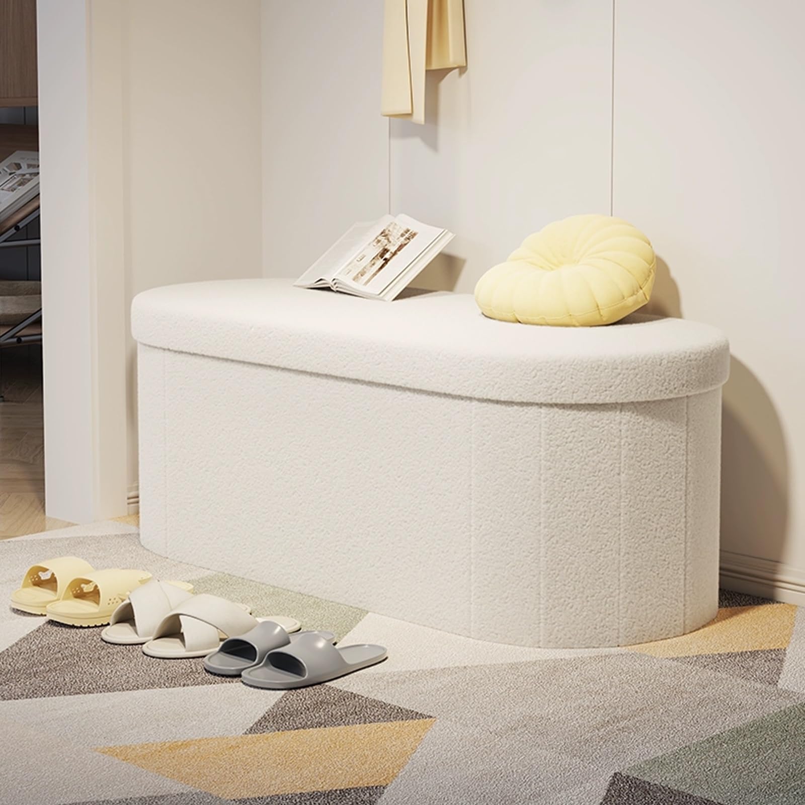 Meuble de rangement polyvalent pour chaussures et long banc de salon
