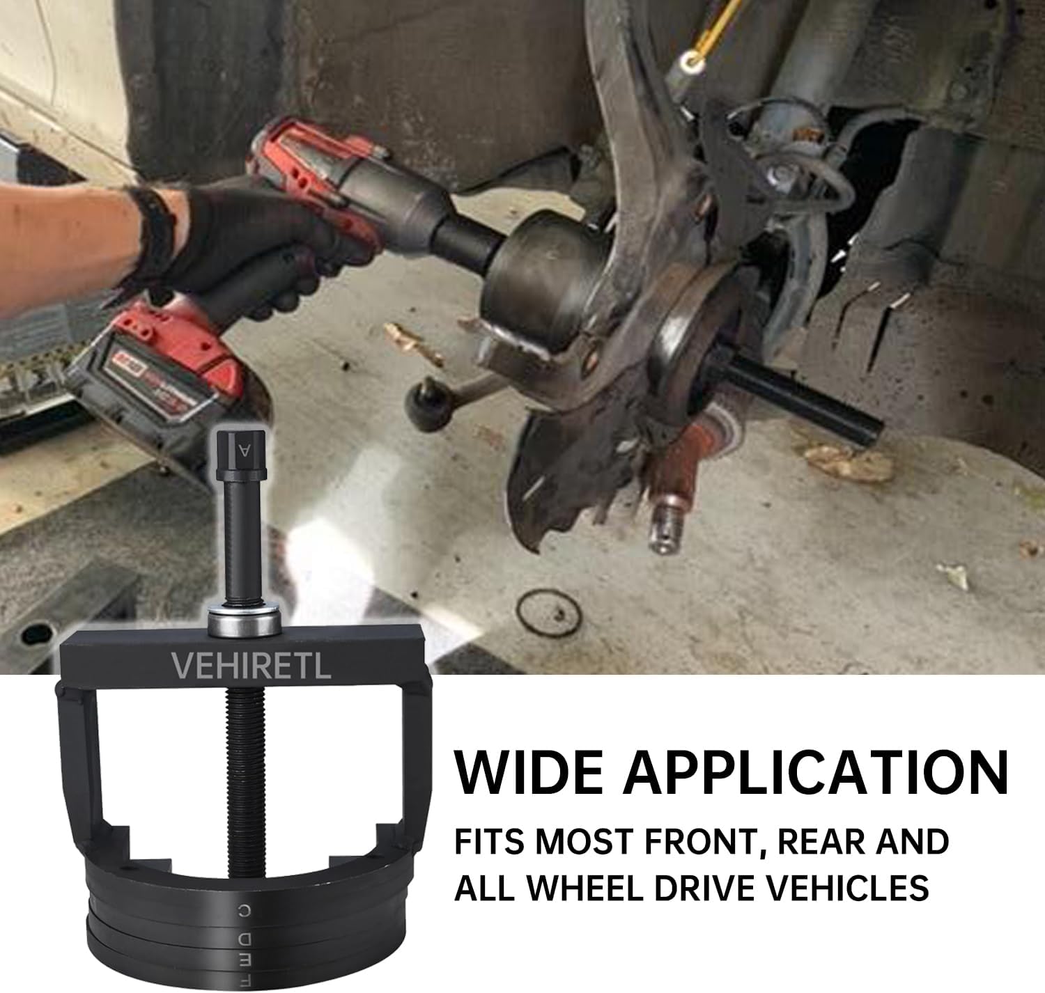 Master Wheel Bearing and Hub Removal and Installation Tool Kit Wheel Bearing Puller Remover and Installer Tool Set Fits Most Front, Rear and All Wheel Drive Vehicles