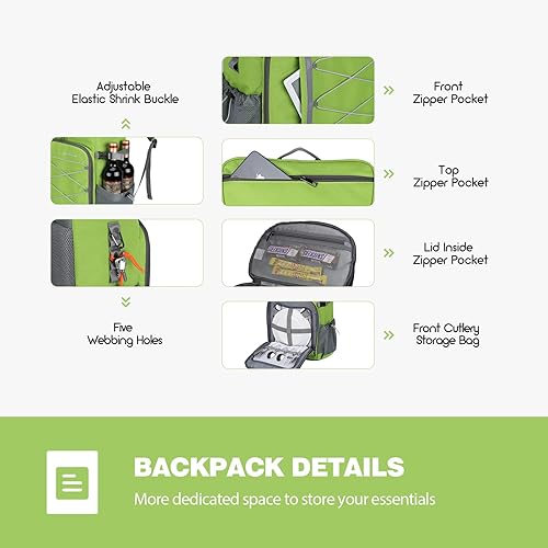 Miniatura 14 de Maelstrom Mochila enfriadora - Bolsa de almuerzo suave aislada para 35/50 latas para camping, playa, senderismo y compras Azul