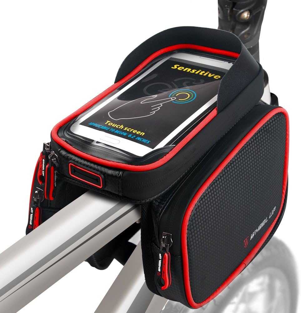 ROTTO Bicycle Frame Bag Bike Top Tube Bag Mobile Phone Bag Waterproof Sensitive Touch Screen