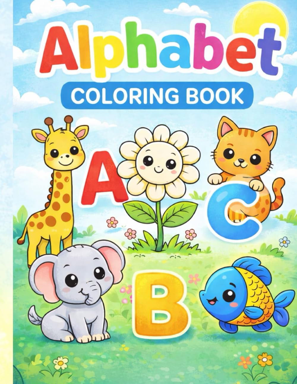 Alphabet Coloring Book for Kids: Fun and Easy A–Z Coloring Pages to Learn Letters, Words, and Creativity | For Ages 3–6