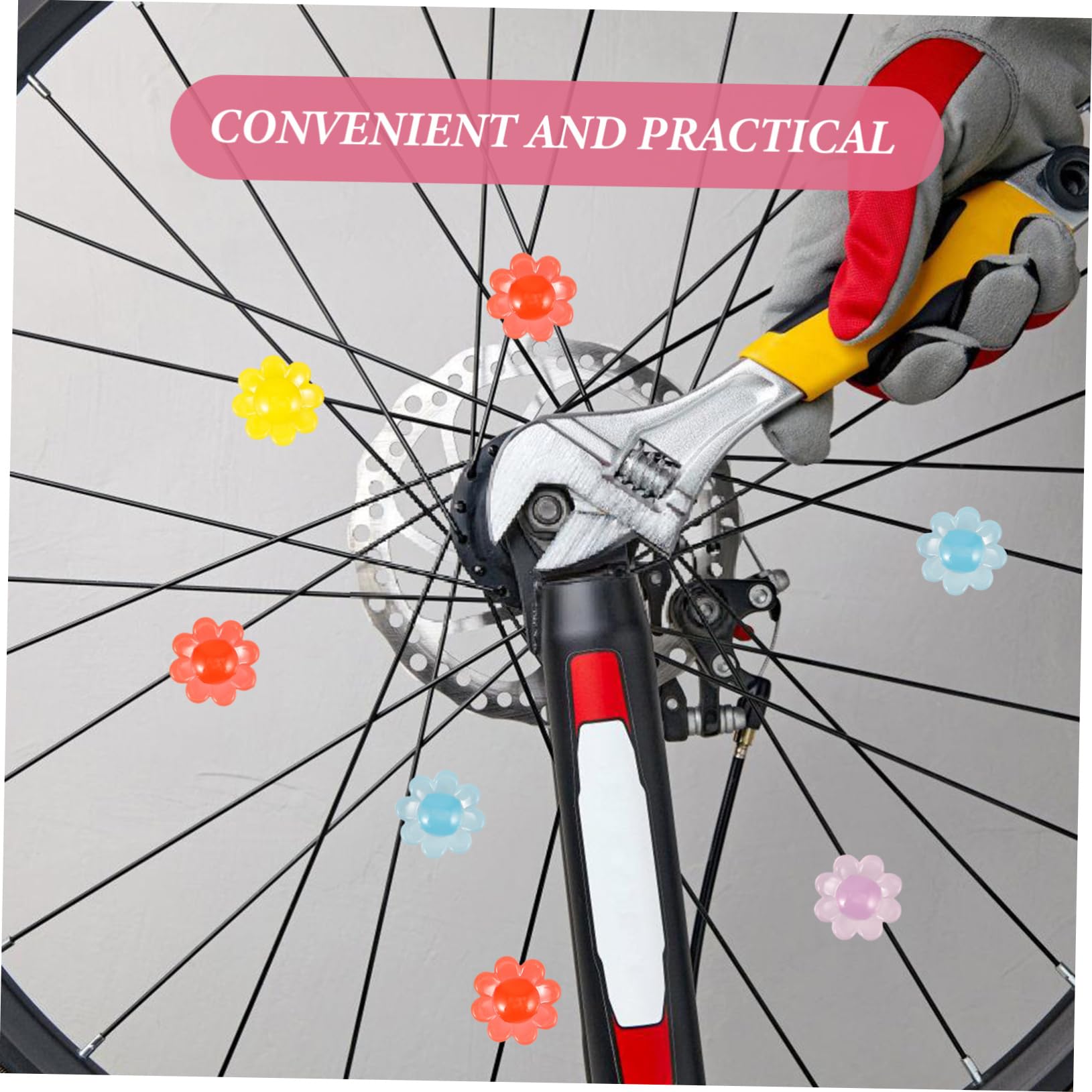 MUSISALY 50pcs Bike Beads for Wheel Decoration Easy Snap Clips Bicycle Accessories for Boys and Girls and Teens Durable and Lightweight Bike Ornaments