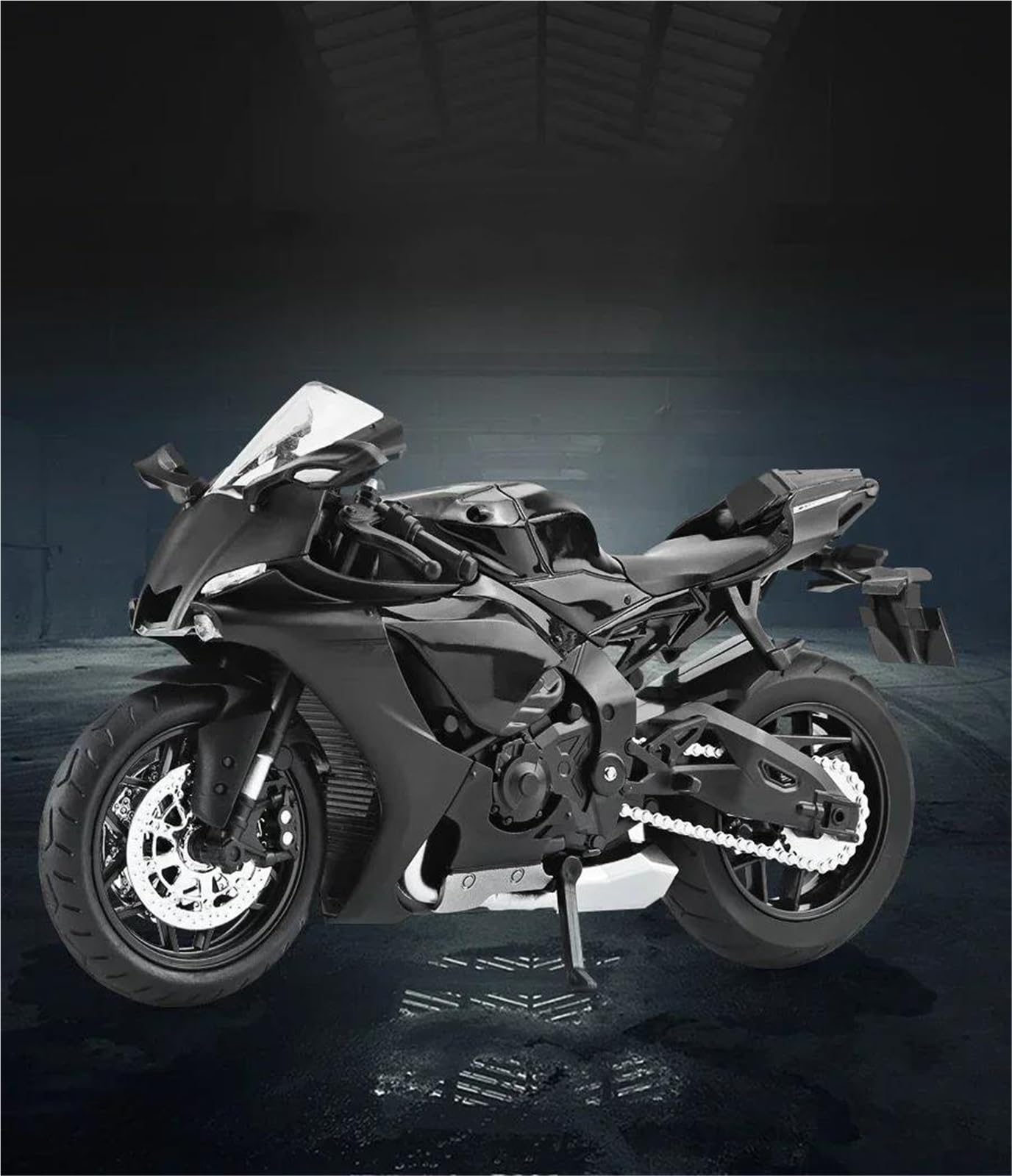 Modelo de Motocicleta Modelo De Motocicleta A Escala 1:12, Juguete Portátil Simulación Carreras para Dedos, Colección para Yamaha YZF-R1 YZFR1 YZF R1(BLU)