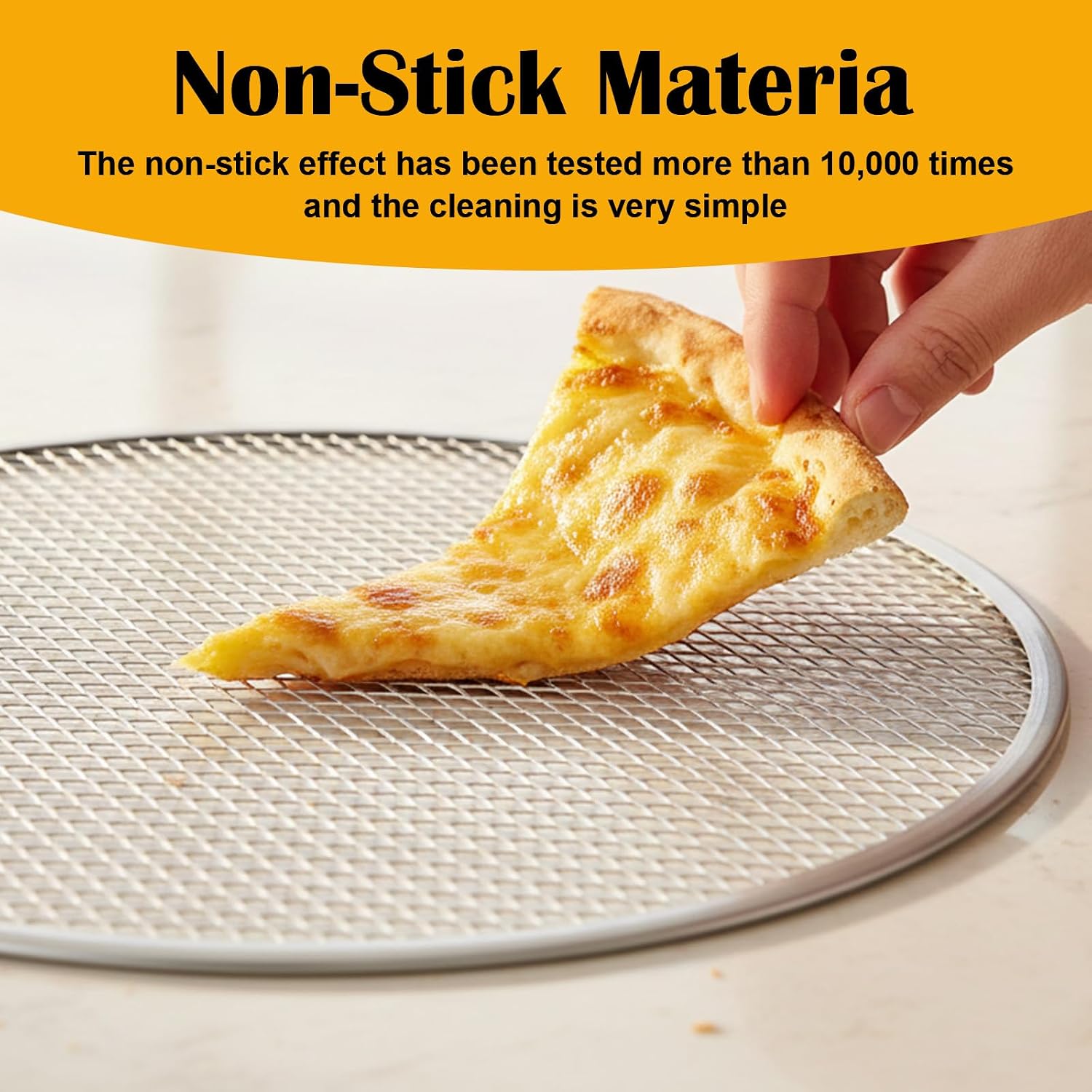 4 Pcs Pizza Screen, Aluminum Alloy Seamless Pizza Screen Non Stick Mesh Net Baking Tray Cookware Kitchen Tool for Oven, Dishwasher Safe & Microwave Safe 8/10/12/14 inch