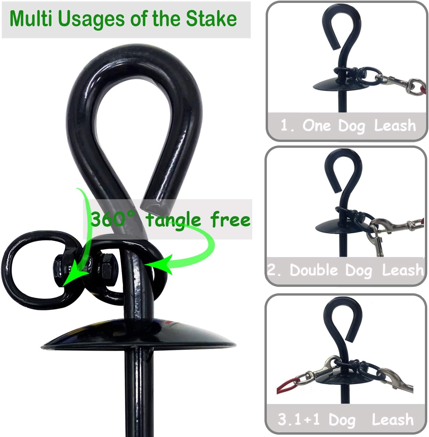 multiple dog tie out chain