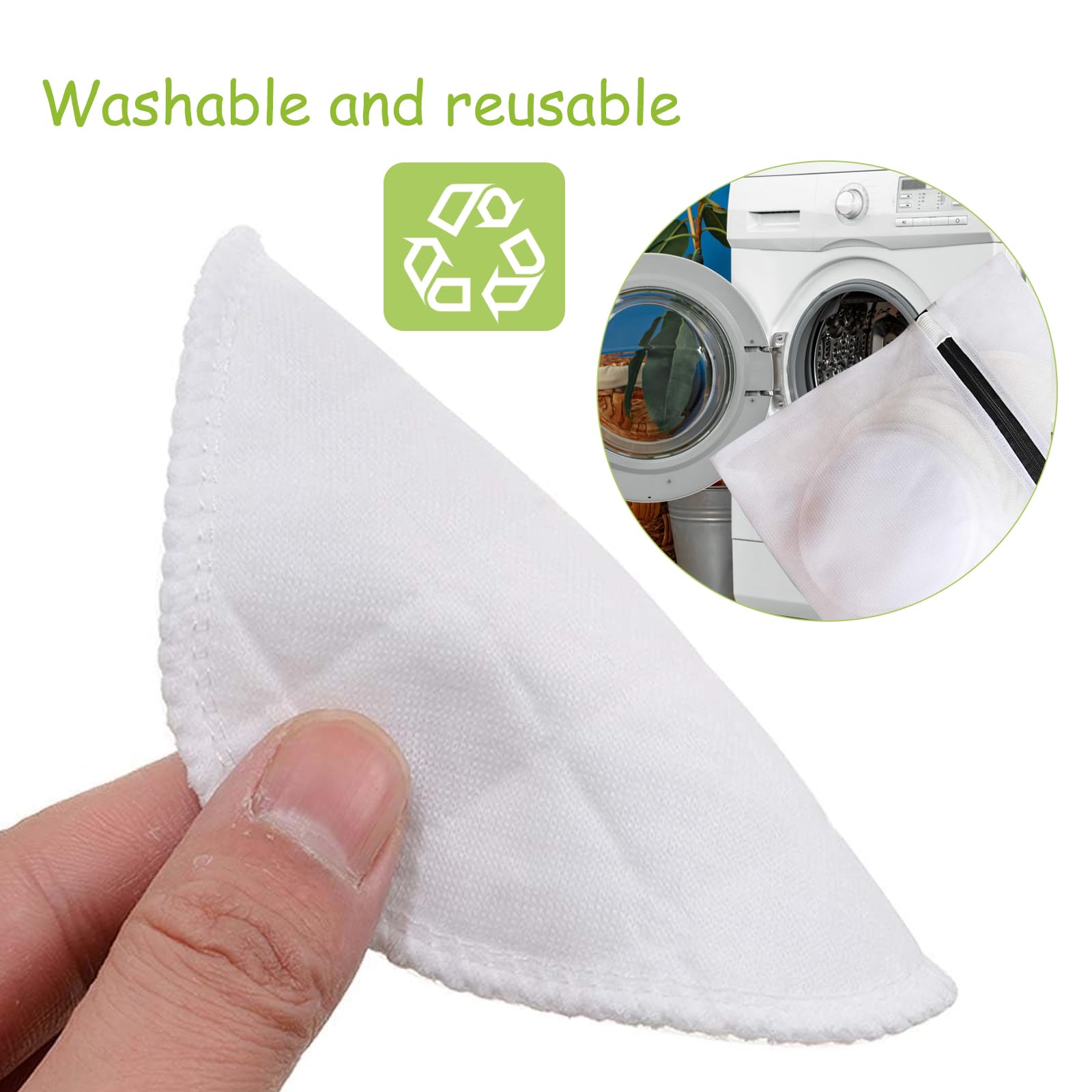 20pcs Coussinets d'Allaitement en Fibres de Bambou Organique, Lavables et Réutilisables, Hypoallergéniques et Super Absorbants, Compresses d'Allaitement