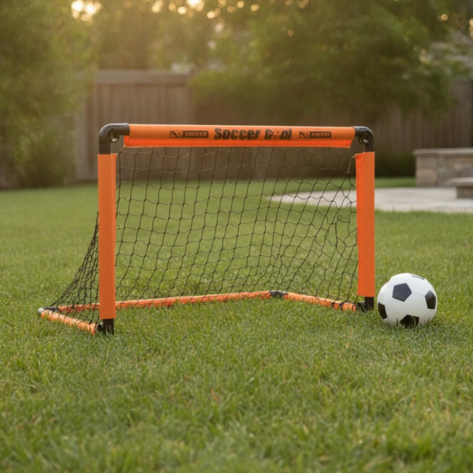 Equipo Deportivo Portería Infantil Plegable Tubular Portería Fútbol Plegable para Exterior, Interior, Entrenamiento