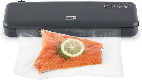 DASH SuperSeal Sellador al vacío para almacenamiento de alimentos y Sous Vide, perfecto para preservar ingredientes frescos, bolsas reutilizables y