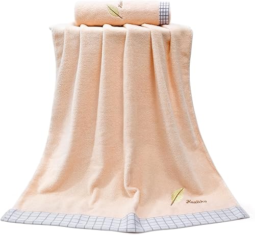 Miniatura 1 de Thmyo Juego de 2 toallas de baño de lujo 100% algodón, 1 toalla de baño, 1 toalla de mano, toallas de mano altamente absorbentes, toallas de baño