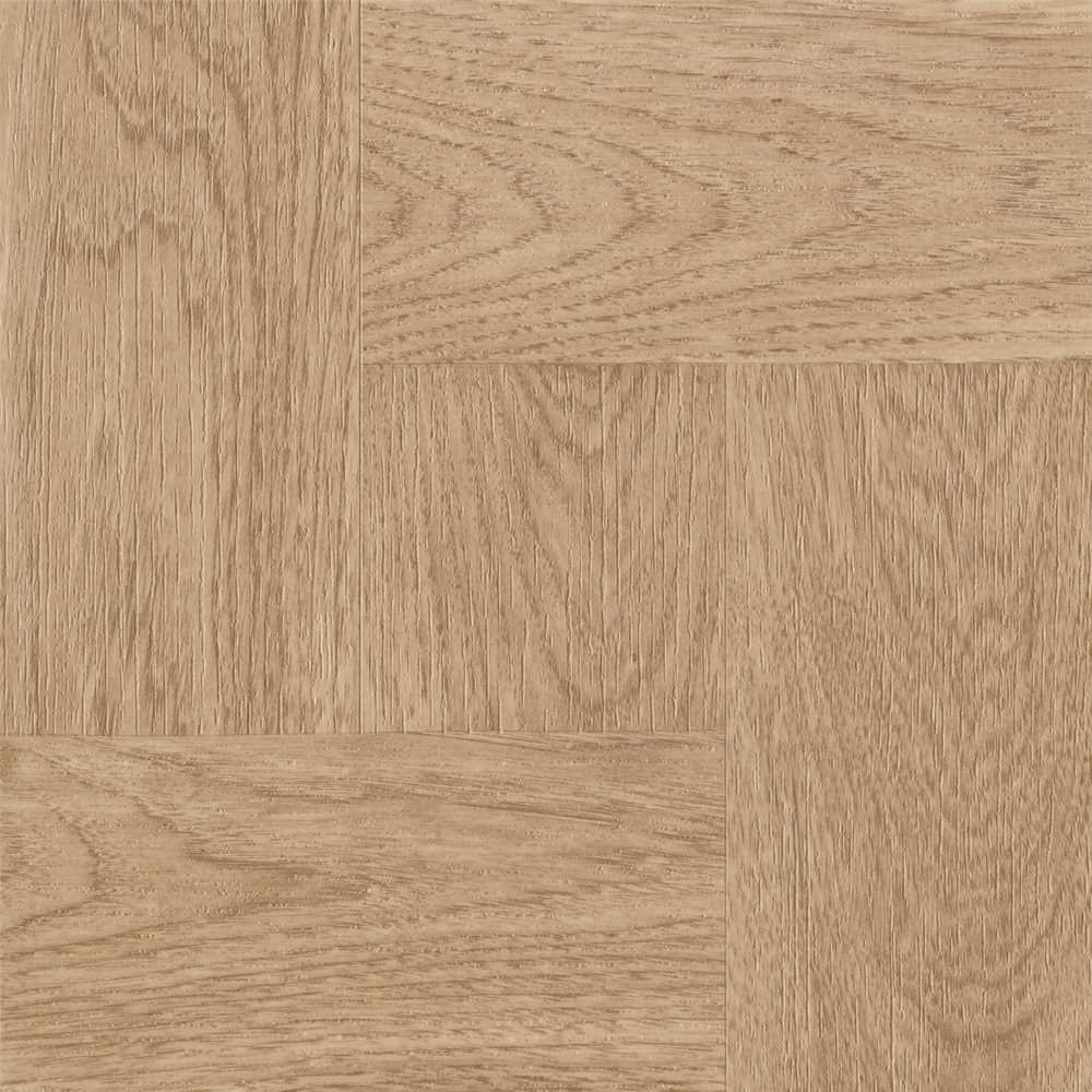 ARMSTRONG WORLD INDUSTRIES 25218 Natural Wood Parquet 1.65mm (0.065")/45 Sq. Ft. Per Case Peel N' Stick Tile, 12" x 12"