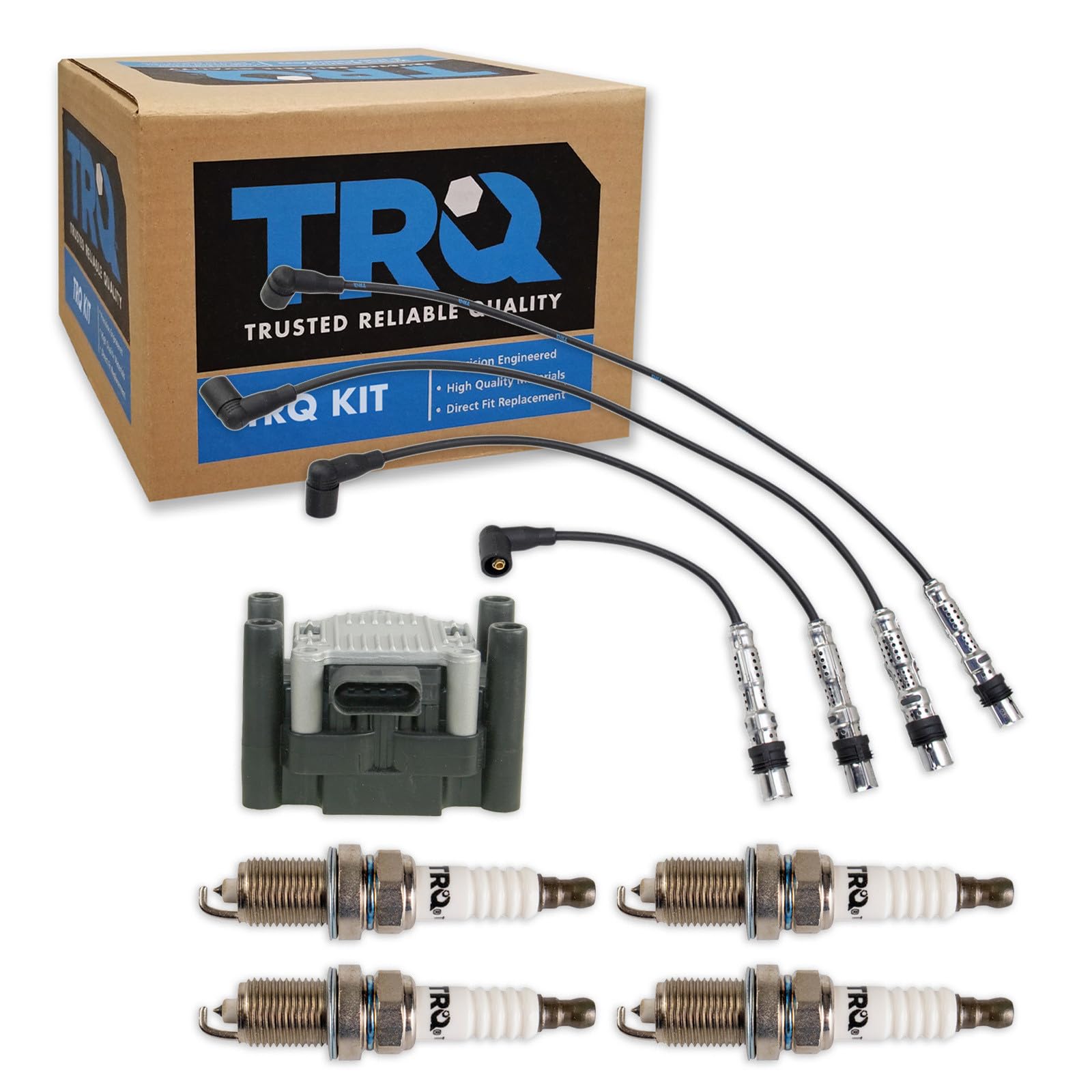 TRQ Ignition Coil &amp; Spark Plug Kit Iridium 6 Piece
