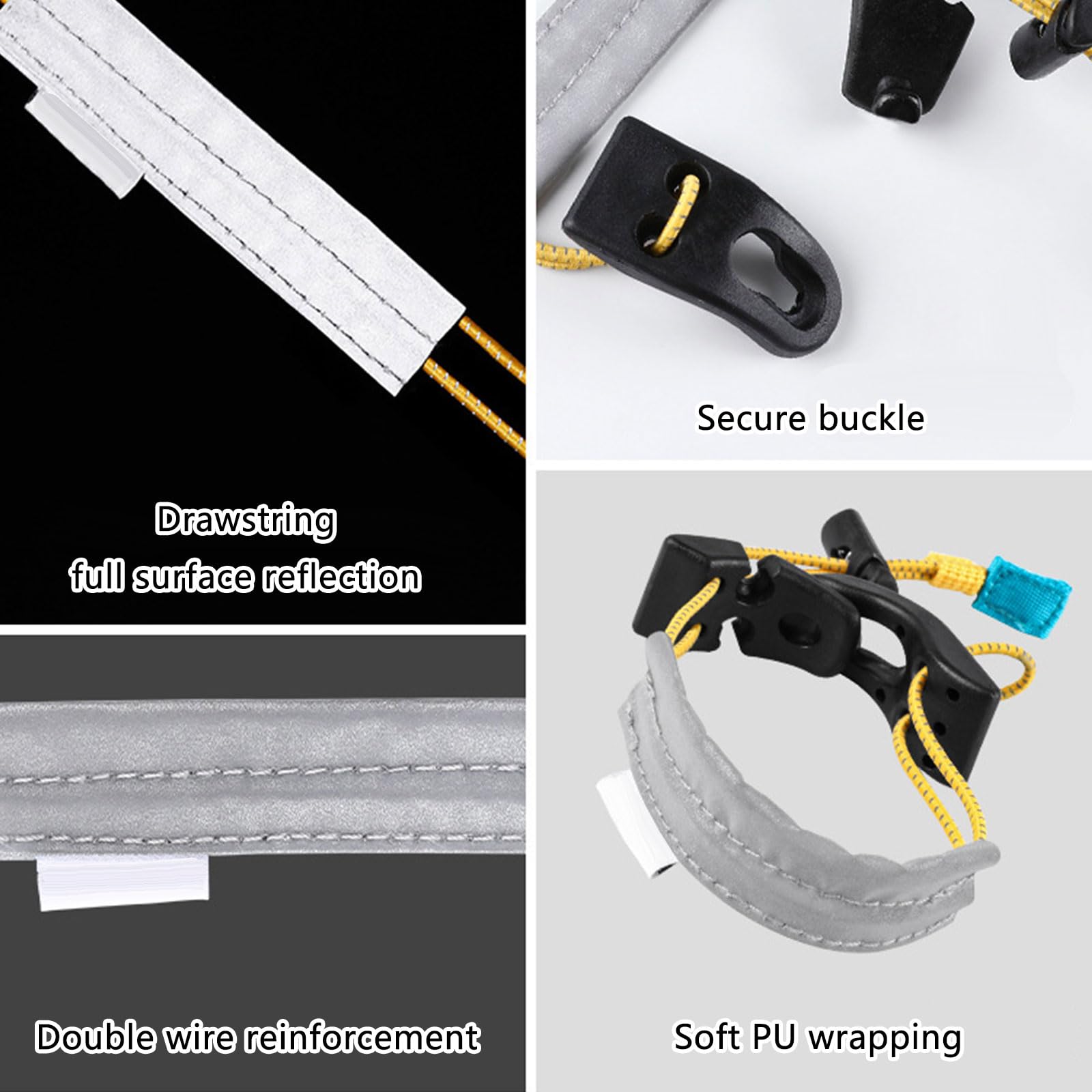2 piezas de pantalones de tobillo para bicicleta, correa de clip reflectante para ciclismo, cinturón de sujeción de tobillo, pantalones
