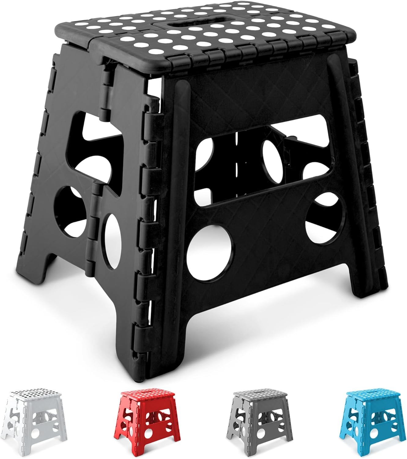 KEPLIN 13 Inch Heavy Duty Folding Step Stool | Non-Slip Foldable ...