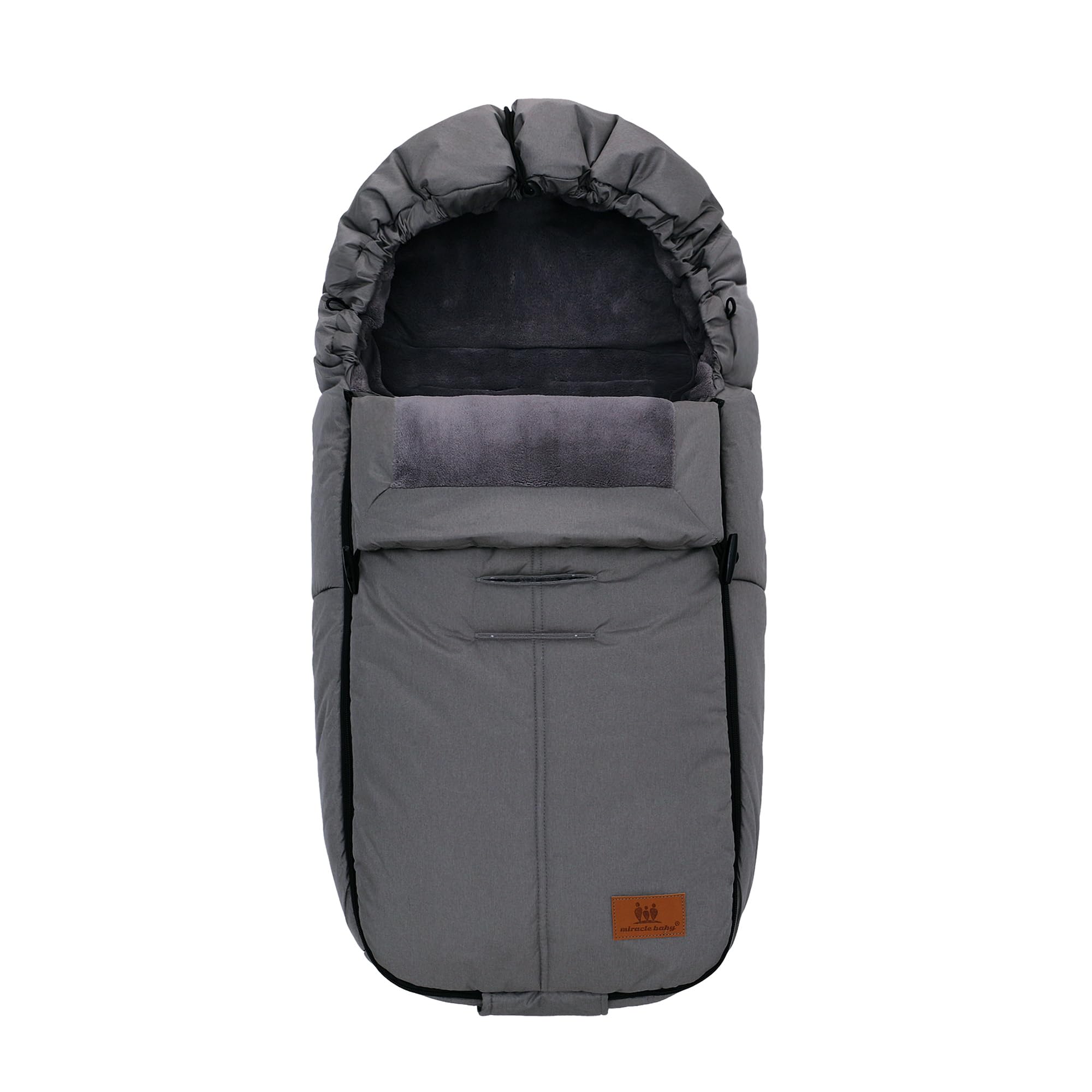 Chanceliere Universelle pour Poussette Imperméable et Coupe-Vent Couverture pour Poussette Sac de Couchage Bébé Hiver Accessoire Poussette (Gris)