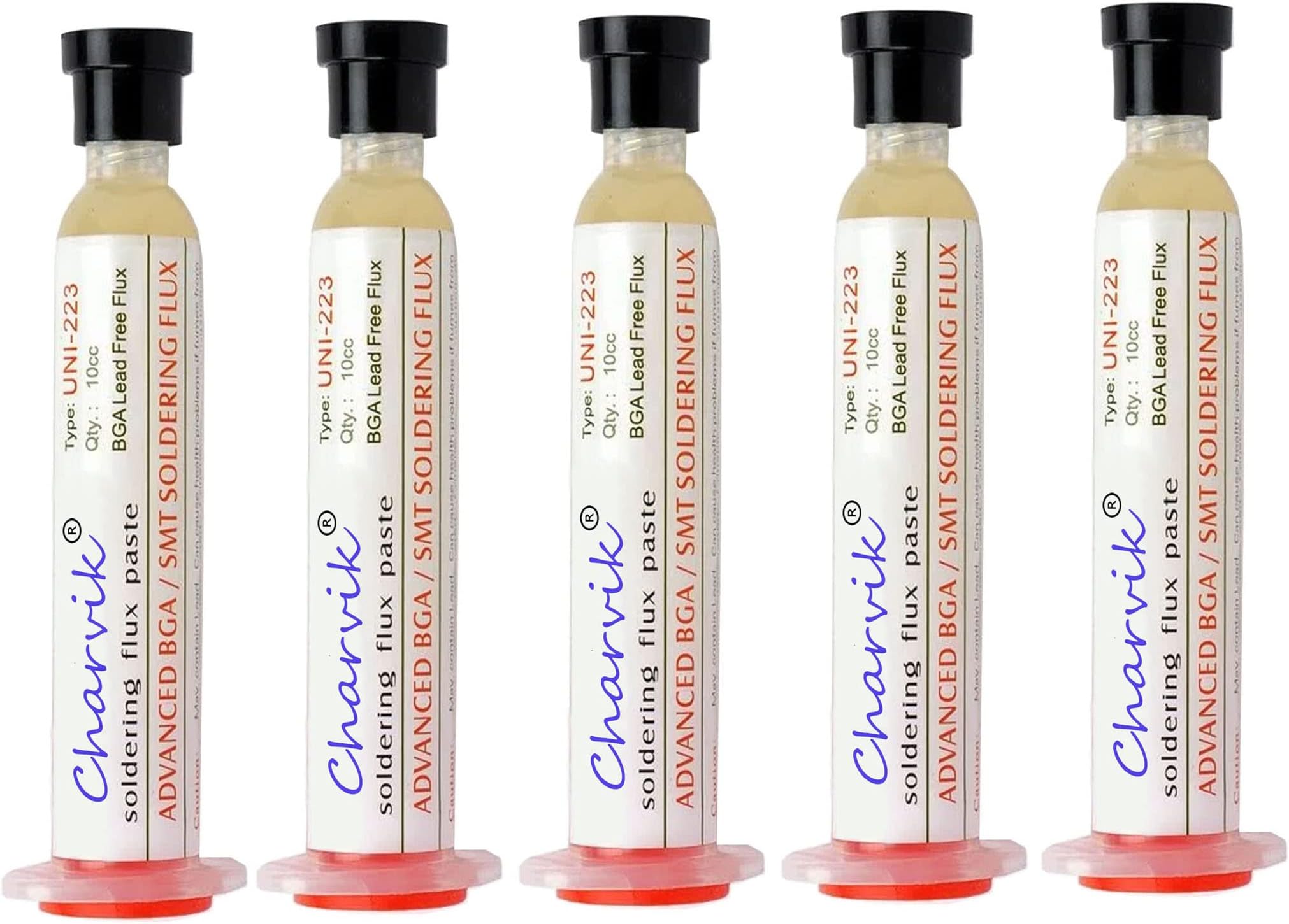 Charvik Pack of 5 Solder Soldering Paste 10g Flux Grease