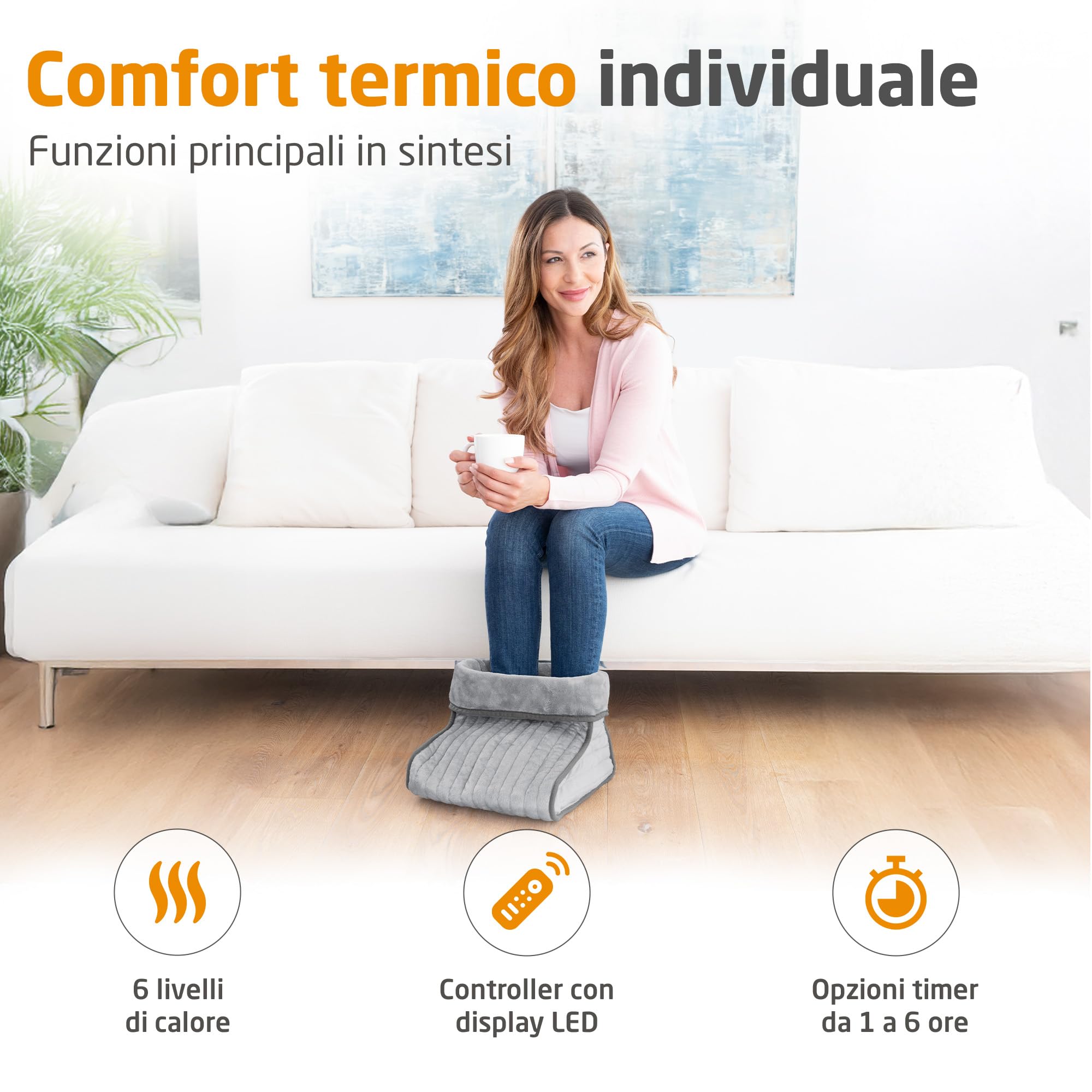medisana Fws Scaldapiedi, Coperta Riscaldata per i Piedi, Interno Soffice e Lavabile, Spegnimento Automatico, Protezione Contro il Surriscaldamento, Fino al Numero di Scarpe 46