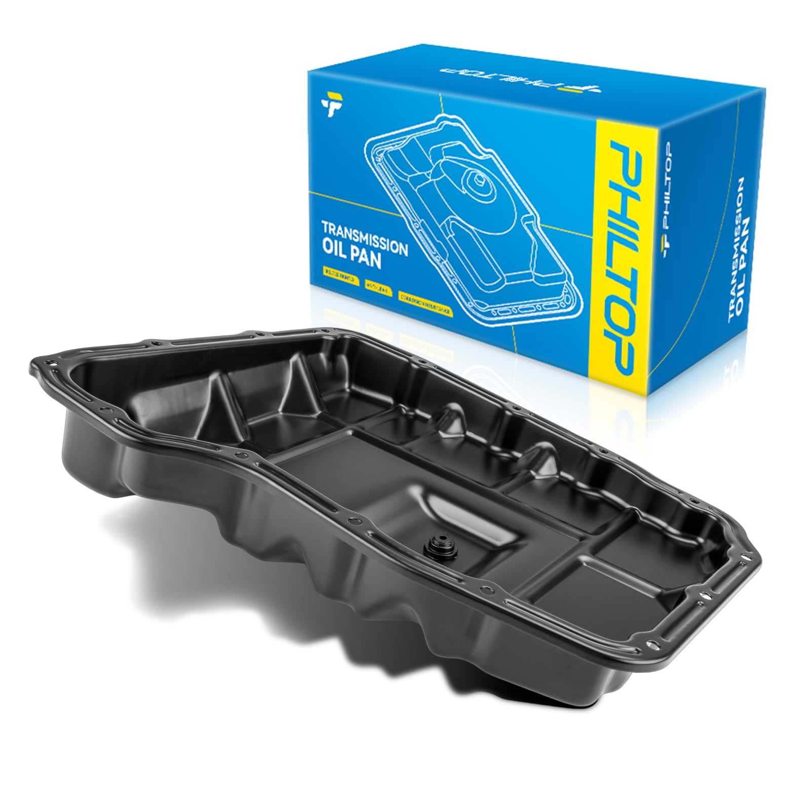 PHILTOP 265-855 Transmission Oil Pan Fits 545RFE, 45RFE 5-Speed Transmission, Chrysler Aspen, Dodge Dakota, Durango Ram, Jeep Commander, Grand Cherokee, Liberty, RWD Only