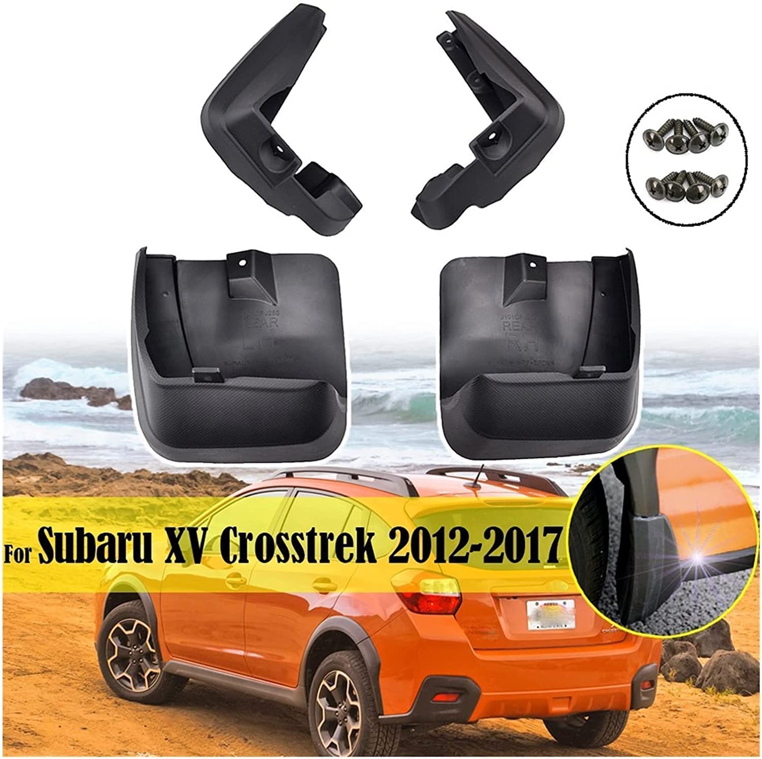 Mud Flaps Mudflaps For Subaru XV / XV 2013-2017 Crosstrek Mudguards Splash Guard | UK