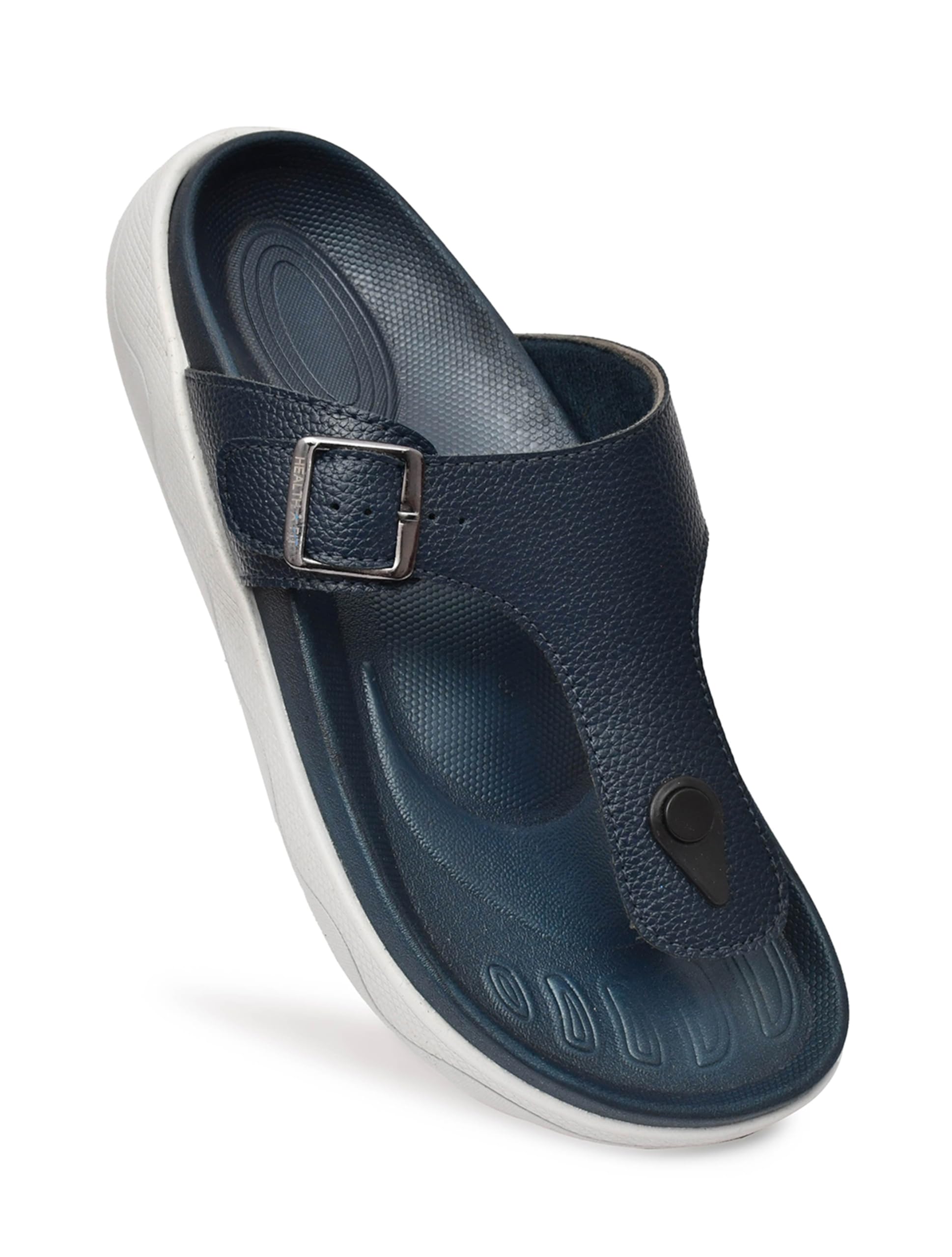 health fit Extra Soft Premium Classic Cushion Sliders/with Adjustable Buckle Strap & Light Weight Anti-SkidWaterproof Luxurious Slippers for Men's HF121-picture-24