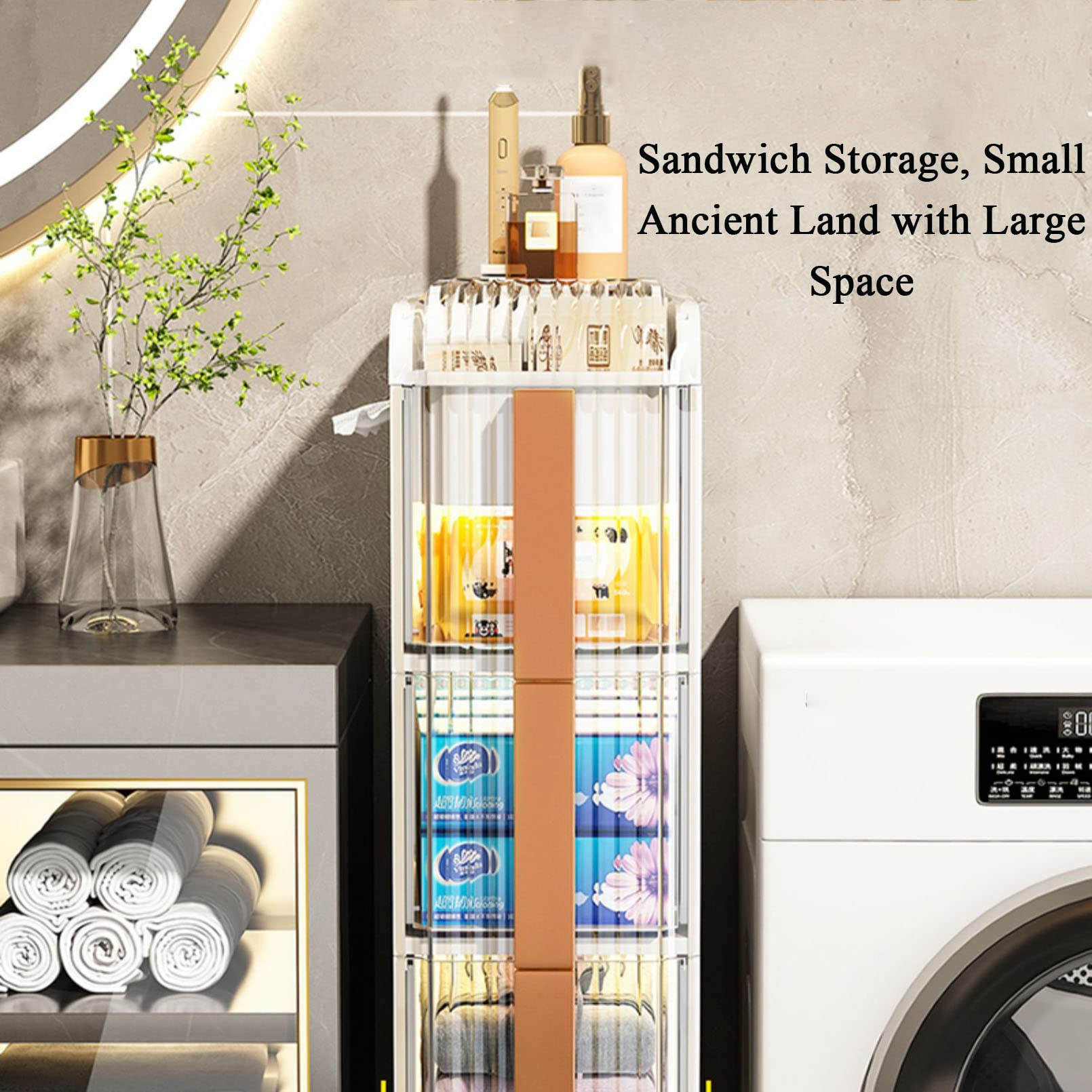 Mueble de suelo para baño, Vitrina de suelo, organizador de muebles para oficina, Sala de estar, cocina y entrada.