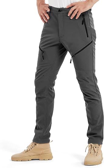 KUTOOK Pantalones Trekking Hombre Invierno Pantalones Soft Shell Hidrófuga  Cálidos y A Prueba De Viento con Forro Polar para Senderismo Escalada  Montaña(Negro,M) : Amazon.es: Ropa