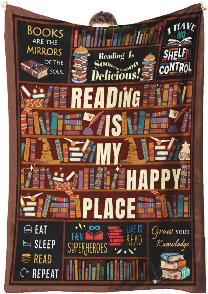 Book Lovers Gifts Reading Blanket 50"x60"