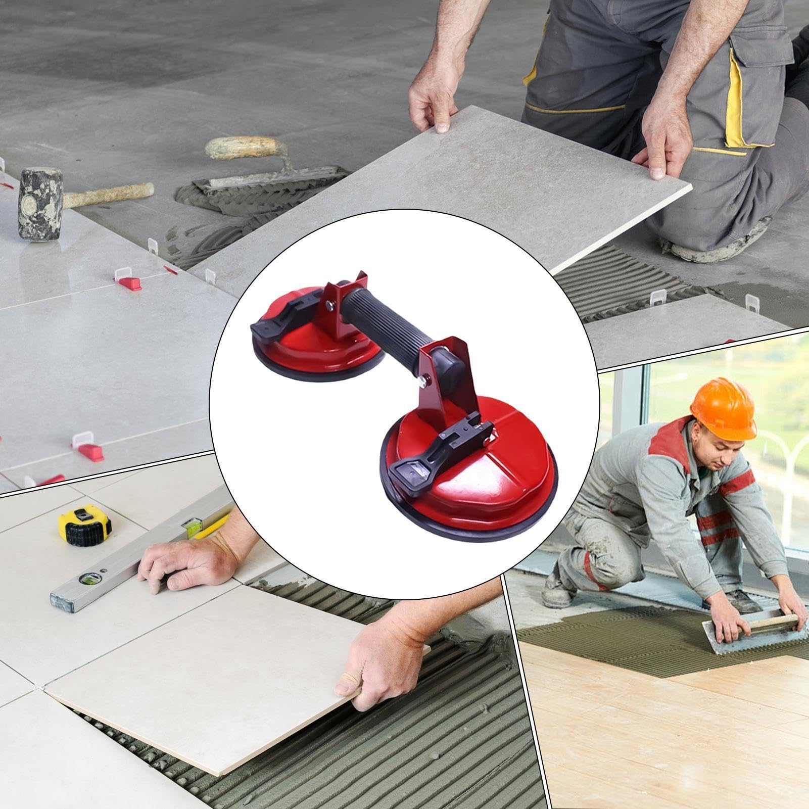 Ventosas para cristal con mango y extractor para abolladuras de metal | Herramientas De Elevación E Instalación Ventana Ventana Para Granito Metal Madera Duro Coche Casa