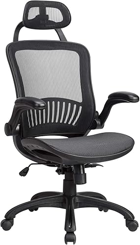 Miniatura 1 de HCB Silla de oficina, silla de escritorio, silla de malla con respaldo alto, sillas ergonómicas para computadora con reposacabezas ajustables,