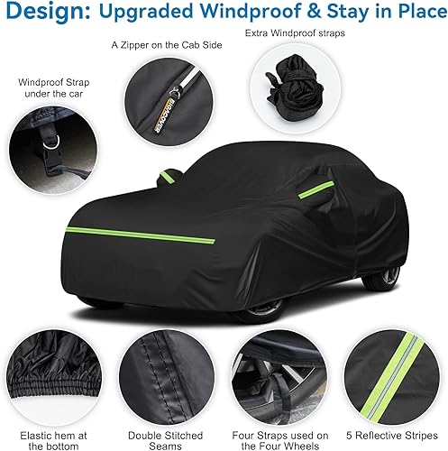 Miniatura 3 de Funda completa impermeable para Mazda Miata MX-5 para todo tipo de clima, resistente al viento, protección impermeable para Mazda Miata MX-5