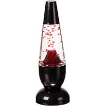 Funtime Gifts LED Mini Lava Volcano Lamp, Integrated, 4.5 W, Plastic, Red
