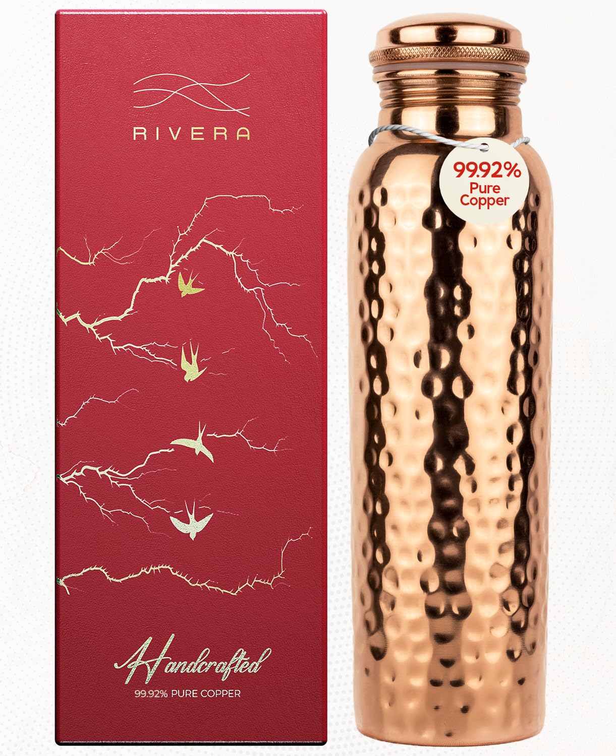 Amazon.com: Rivera Hammered 32oz – 99.92% LAB TESTED Pure Copper