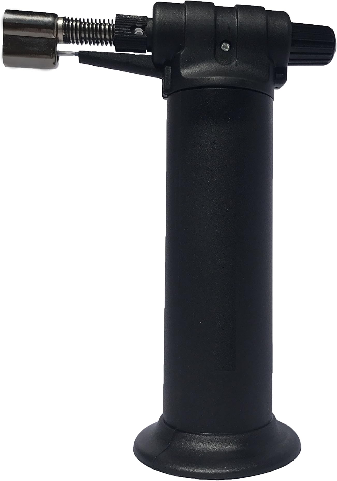 Butane Torch Heavy Duty Extra Power (Black) Blow Torch for Soldering- Plumbing- Refillable Butane Torch- Jewelry-Torch for Home and Kitchen-Adjustable Flame-Metalsmithing-Brazing with Piezo Ignition