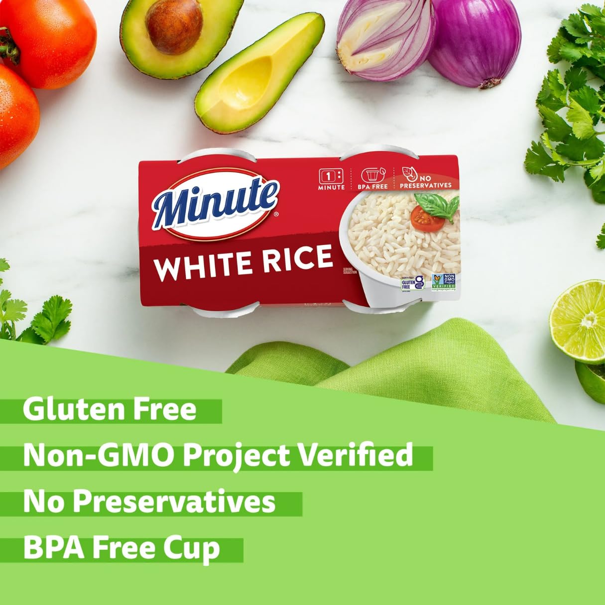 Snapklik.com : Minute White Rice Ready-to-Serve 4.4-Ounce Cups, 2 Count ...
