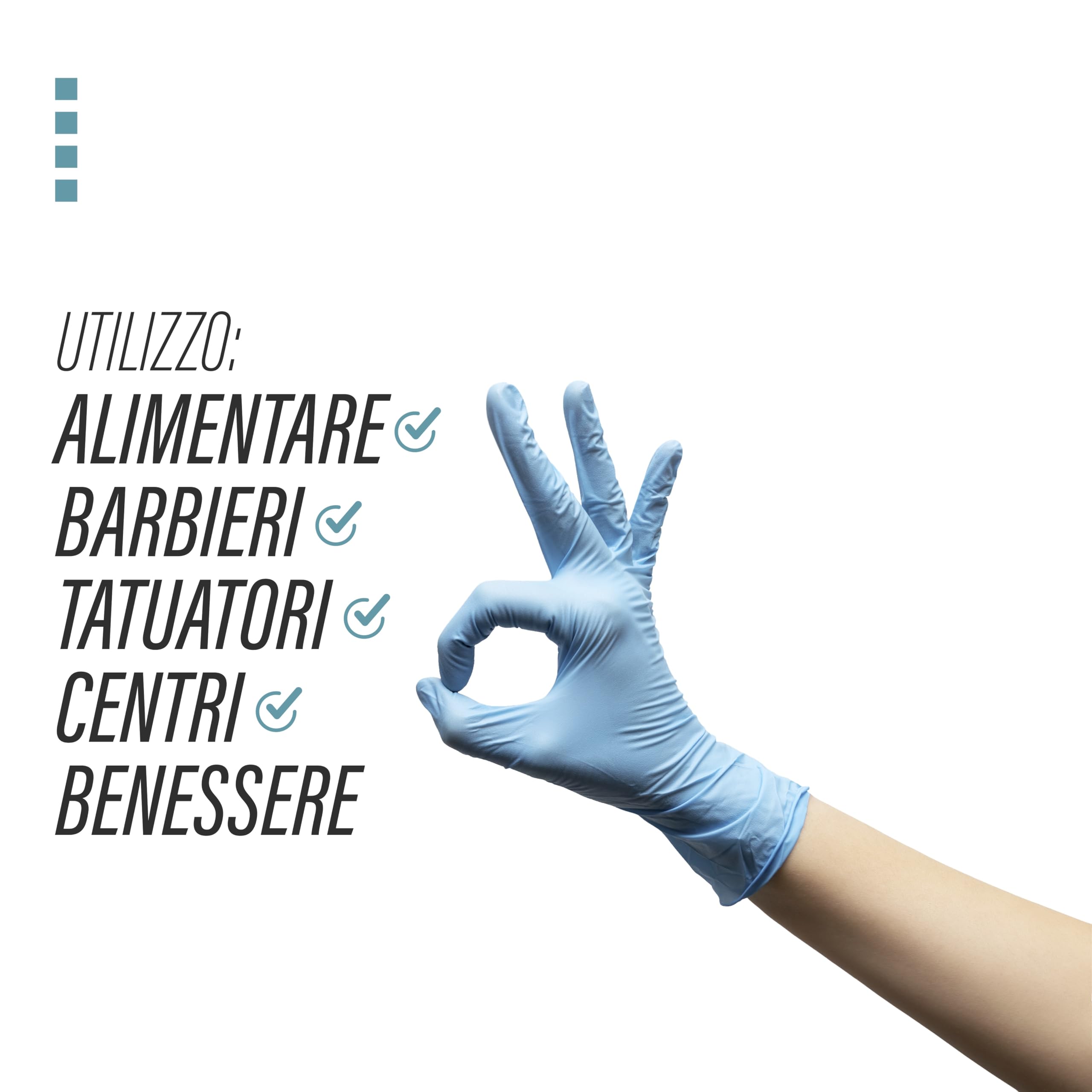 Guanti Monouso in Nitrile Spessorati Blu Senza Polvere 500pz, Lattice e Talco con Microgrip Uso Professionale - Guanti Usa e Getta per Alimenti, Parrucchiere, Chef, Tattoo - 4,5g (M)