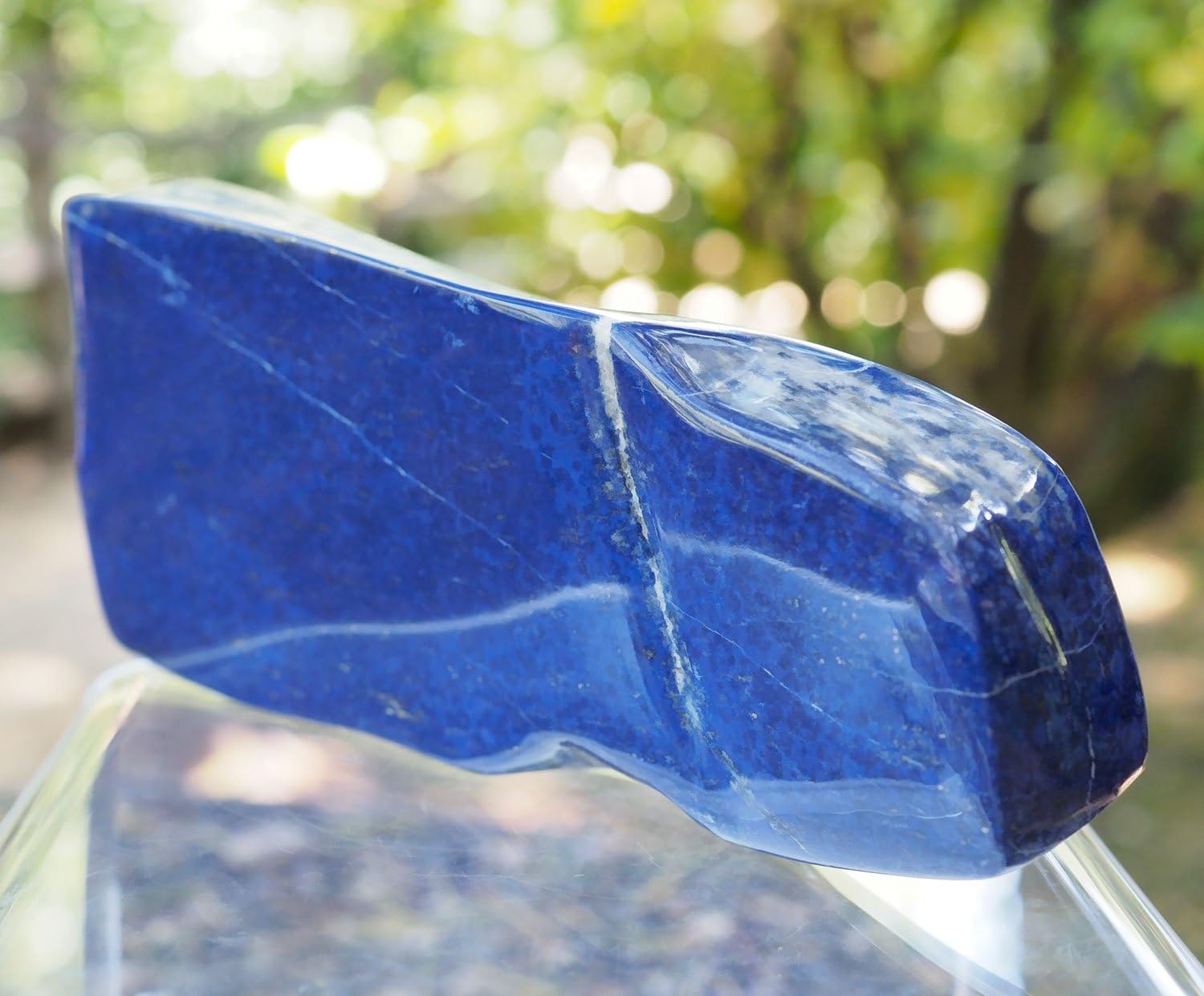uGems Lapis Lazuli Rock Stone Freeform Specimen Slab (900 Grams)