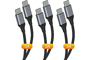 6.8ft Type-C Cable (3-Pack) - Optimal for Charging and Data Transfer