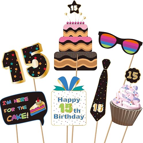 Miniatura 3 de BRT Bearingshui Accesorios para fotomatón de 15 - Accesorios para fiestas de cumpleaños, carteles, decoraciones y recuerdos