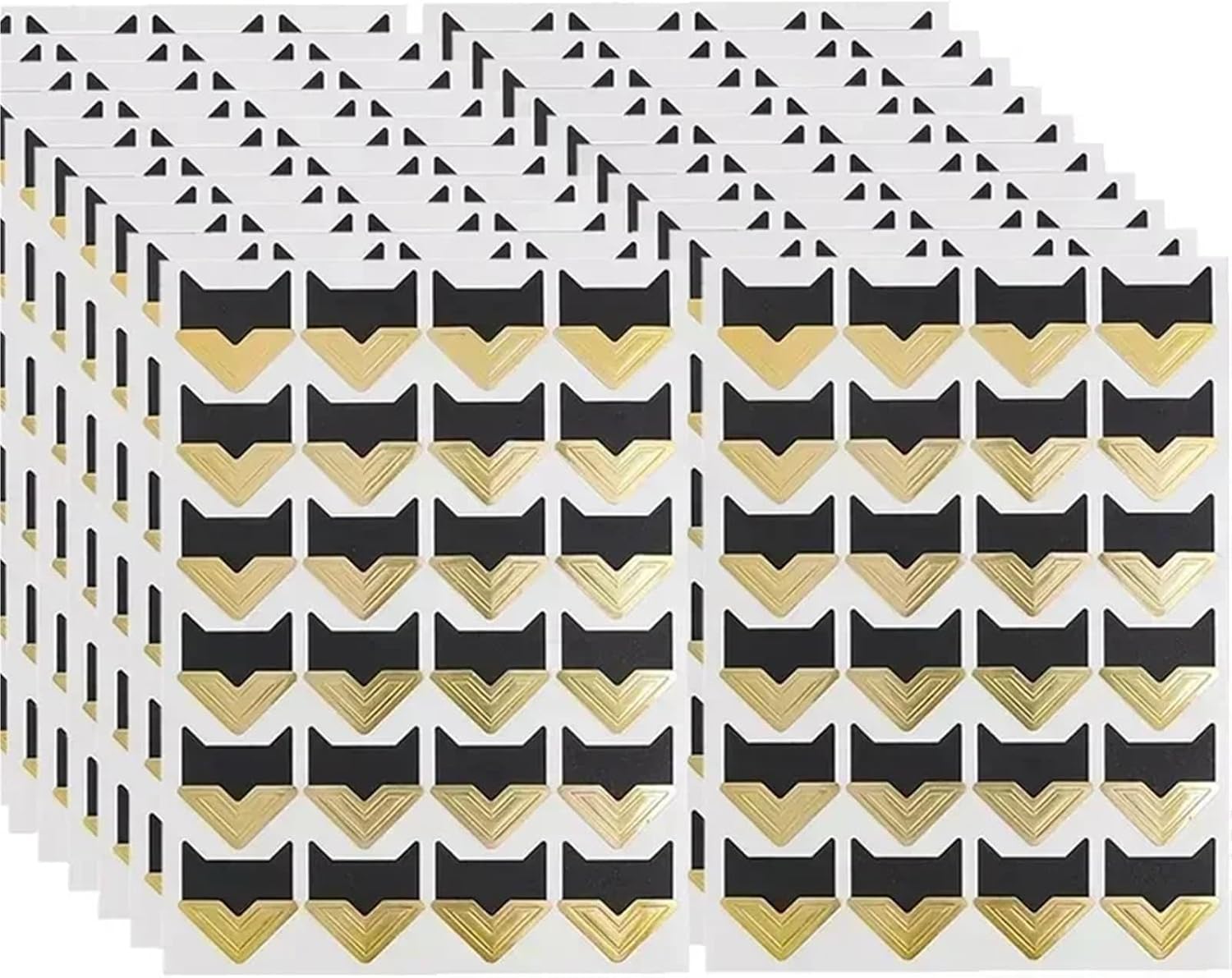 Photo Corners Self Adhesive 960pcs Self Adhesive Picture Journal Photo Album Stickers DIY Kraft Paper for Scrapbooking Decor Vintage Frame Corner Sticker for Photo Album(Black)