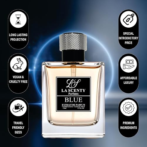 Miniatura 4 de Azul  Inspirado en BLEU DE C.hanel para hombres (1.7 onzas  1.7 fl oz)  Extrait de Parfum  Aroma aromático fresco de madera de larga duración