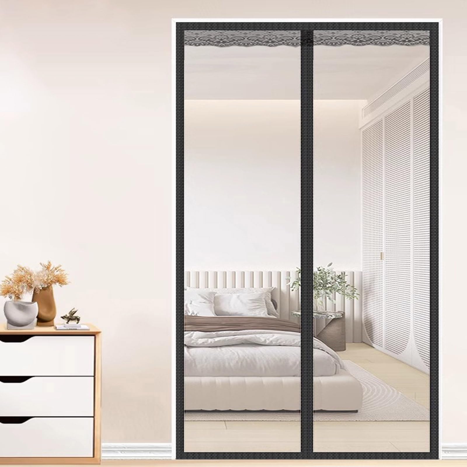 Rideau thermique de porte d'entrée pour protéger la maison du froid en hiver sans percer