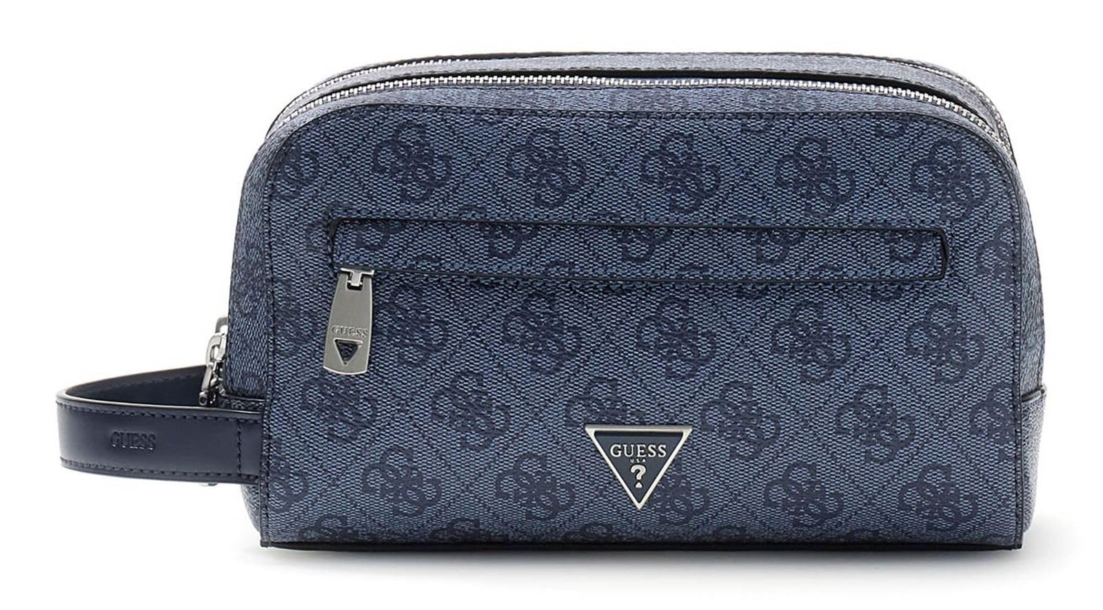 GUESS Kulturbeutel Milano Necessaire Blue Denim blau