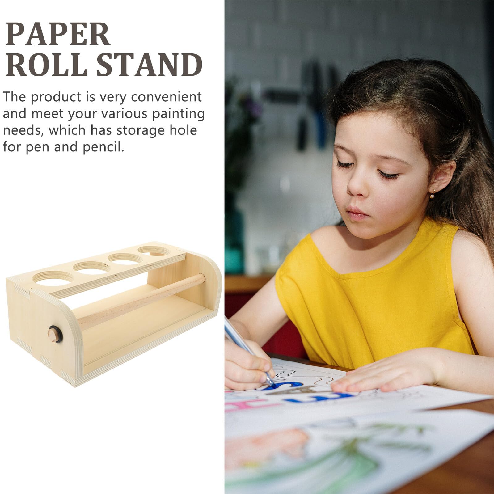 Gatuida Cavalletto Portapaper da Scrivania in Legno Khaki, Facile da Montare Superficie Liscia, per Ragazzo Ragazza e Accessori per Disegnare