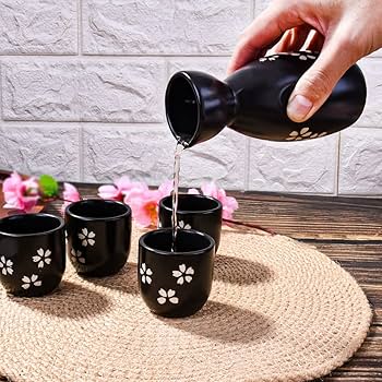 Amazon.com | BOSILI Ceramic Japanese Saki Set 1 Sake Bottle